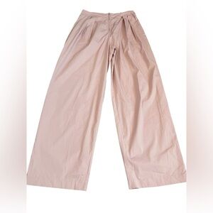 LPA Women’s Wide Leg Pleated Pants Pink Size M High Rise Trousers Rayon Blend